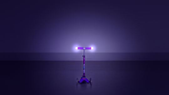 Micro Kids Scooter Foldable Mini Deluxe Magic LED 3-Wheel for 2-5 Years Purple