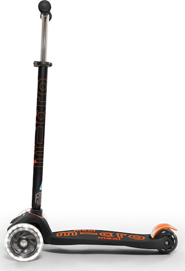Micro Kids Scooter Maxi Deluxe LED 3-Wheel for 5+ Years Black