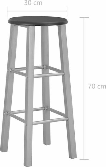 Табуретка Бар Дърво Silver 2бр 30x30x70бр