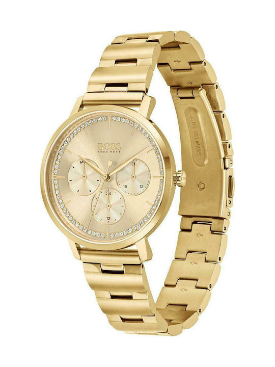 Boss Prima Womens Watch Battery Operated With Gold Metal Bracelet Boss Prima Womens Watch Battery Operated With Gold Metal Bracelet