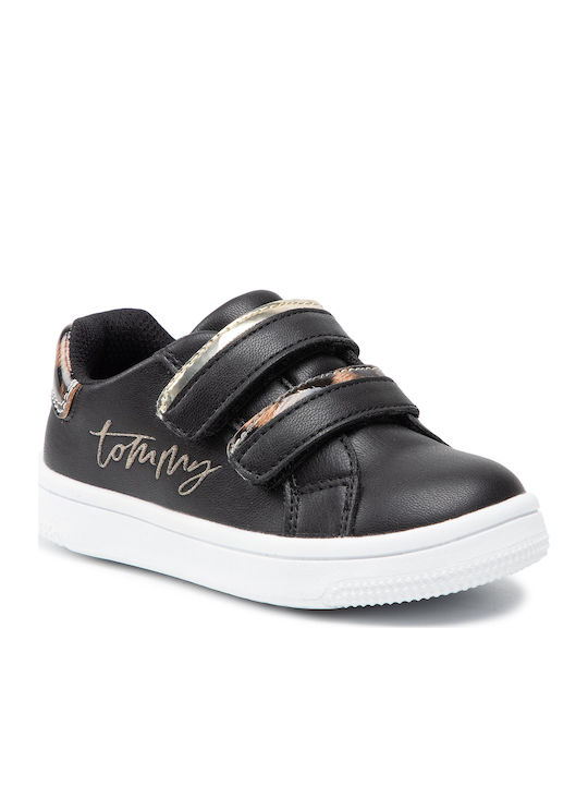 Tommy Hilfiger Παιδικά Sneakers με Σκρατς για Κορίτσι Μαύρα