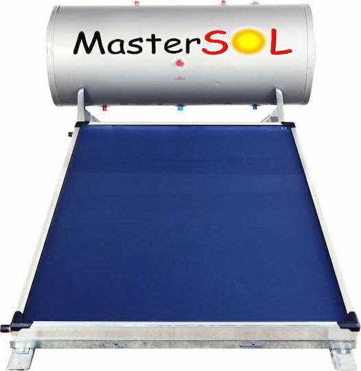 MasterSOL LP Ηλιακός Θερμοσίφωνας 120 λίτρων Glass Διπλής Ενέργειας με 1.5τ.μ. Συλλέκτη Χαμηλού Ύψους