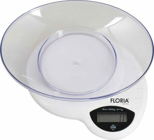 Zilan Ψηφιακή Ζυγαριά Κουζίνας με Κάδο έως 3kg Λευκή