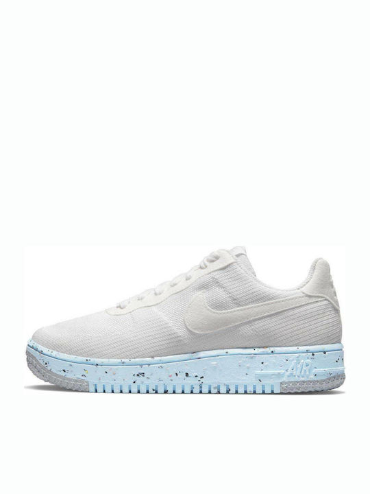 Nike Air Force 1 Crater Flyknit Γυναικεία Sneakers Λευκά