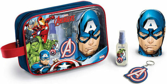Lorenay Avengers Gift Set Set Kids Eau de Toilette with Shampoo - Shower Gel 300ml & Keychain 90ml L-2549