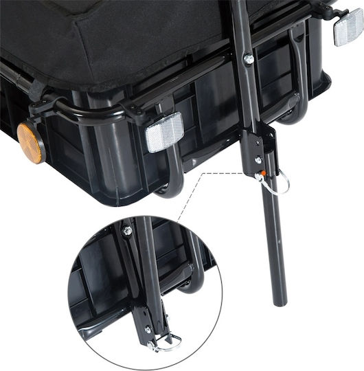 Τρέιλερ Ποδηλάτου Φορτία Ατσάλι 144 X 59 X 80 Cm Homcom B71-005