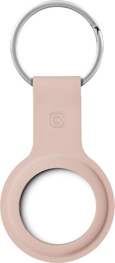 Crong Θήκη Μπρελόκ Σιλικόνης για AirTag Pink Sand