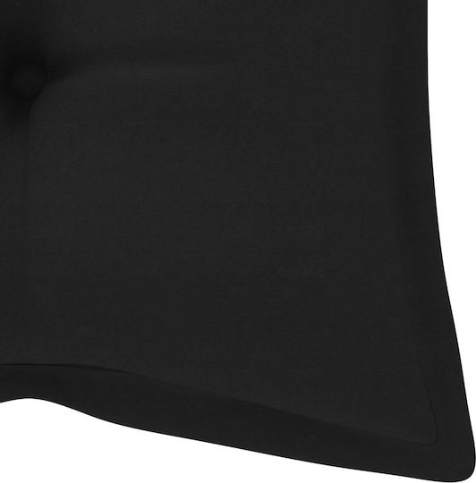 vidaXL Μαξιλάρι Κούνιας Κήπου με Πλάτη Μαύρο 120x100εκ.