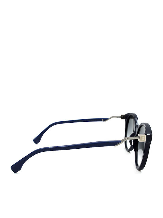 Fendi Ochelari De Soare Pentru Femei Cu Ramă Albastră Din Plastic Și Lentile Degrade