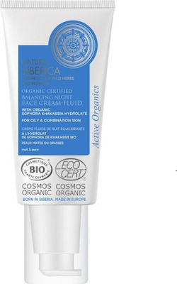 Natura Siberica Organic Certified Balancing Ενυδατική Κρέμα Προσώπου Νυκτός για Λιπαρές/Μικτές Επιδερμίδες κατά της Ακμής με Υαλουρονικό Οξύ 50ml