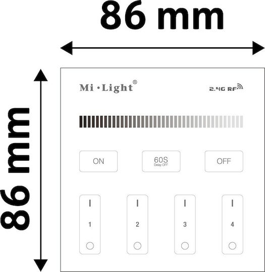 Avide Recessed Dimmer Switch with Frame for LED Strip Touch Mode
