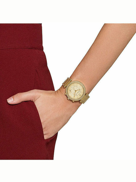 Michael Kors Parker Ρολόι Μπαταρίας με Μεταλλικό Μπρασελέ