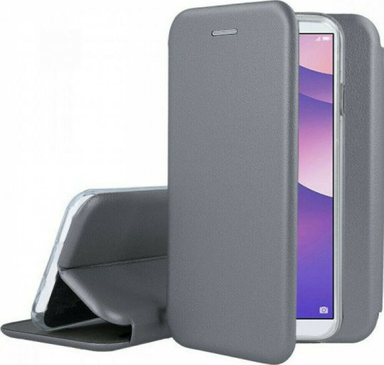 Elegance Книга Изкуствена кожа Сив (Galaxy Note 20 Ultra)