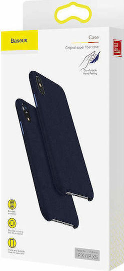 Baseus Super Fiber Back Cover Plastic Blue for iPhone X / XS