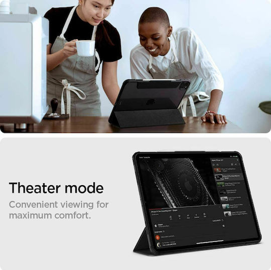 Spigen Ultra Hybrid Pro Флип Капак Черен iPad Pro 2021 12.9"