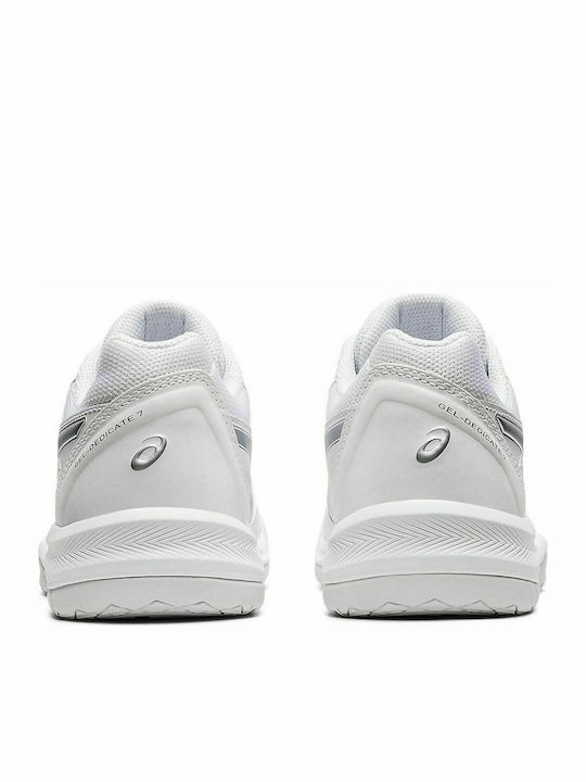 ASICS Gel Dedicate 7 Tennisschuhe Alle Gerichte White / Pure Silver