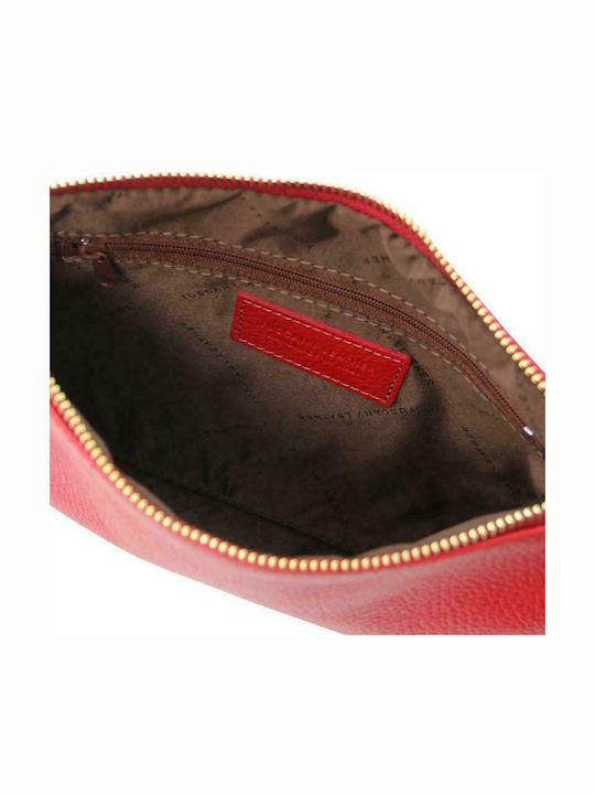 Leather Women's Clutch Red