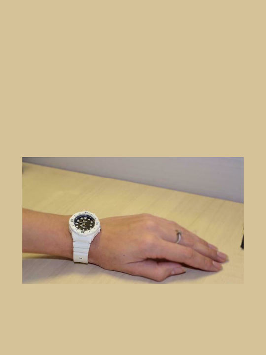 Casio Sport Women's Watch with White Rubber Strap