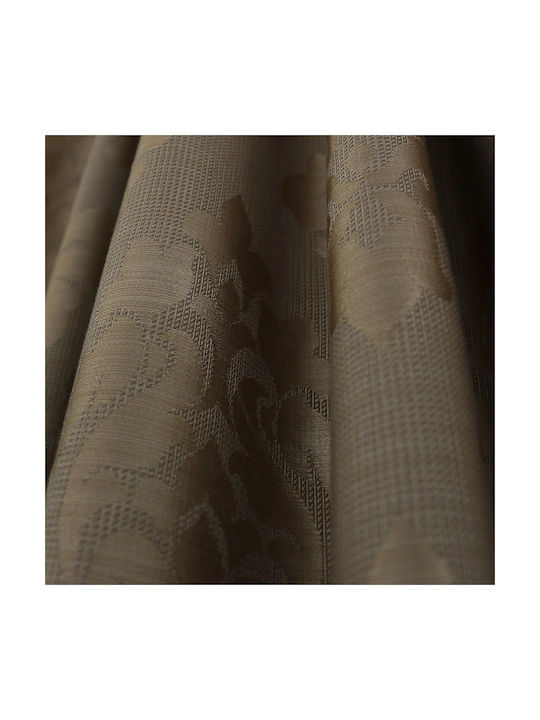 La Maison Blanche Curtain with Pencil Pleat Brown 145x285cm