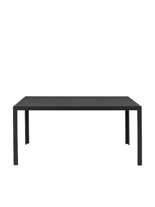 Маса Стабилна Метален със Стъклена Повърхност Ofer Сив 150x90x75бр