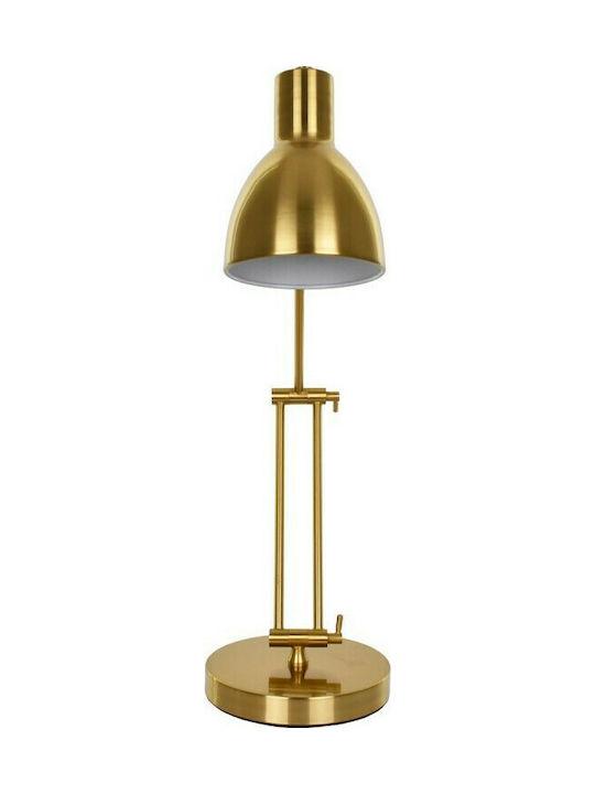 GloboStar Zeto Office Lamp with Foldable Arm for Socket E27 in Gold Color