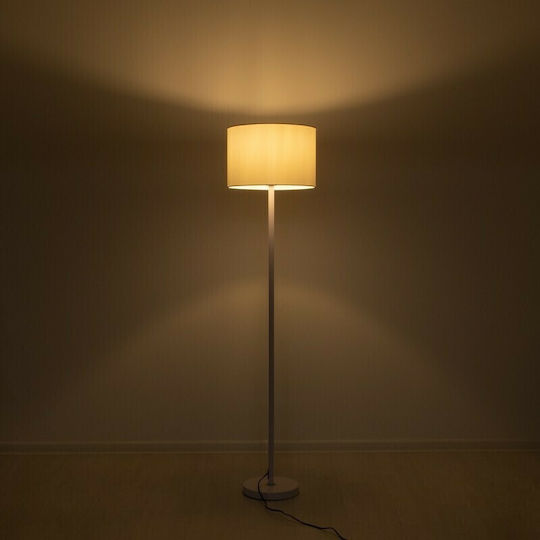 GloboStar Ashley Floor Lamp H145xW35cm. with Socket for Bulb E27 White