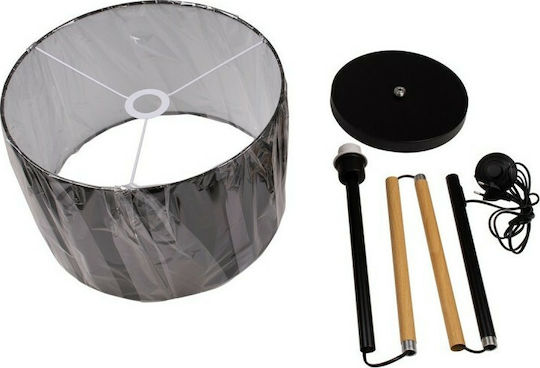 GloboStar Ashley Lampa de podea Î145xL40cm. cu Soclu pentru Bec E27 Negru