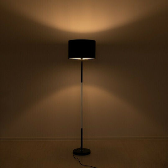 GloboStar Ashley Lampa de podea Î145xL40cm. cu Soclu pentru Bec E27 Negru