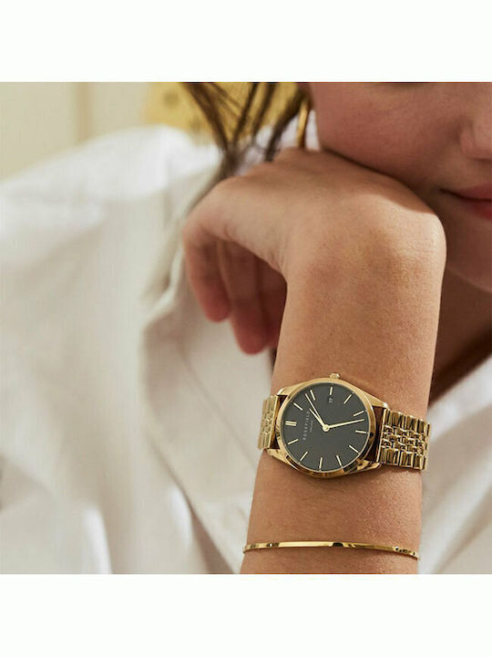 Rosefield Ace Gold Γυναικείο Ρολόι 33mm Μπαταρίας με Χρυσό Μεταλλικό Μπρασελέ