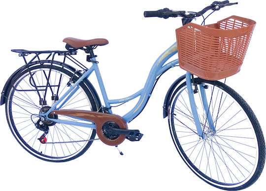 Affetto Affetto Holiday 28" Turcoaz Bicicletă de Oras cu 21 Viteze