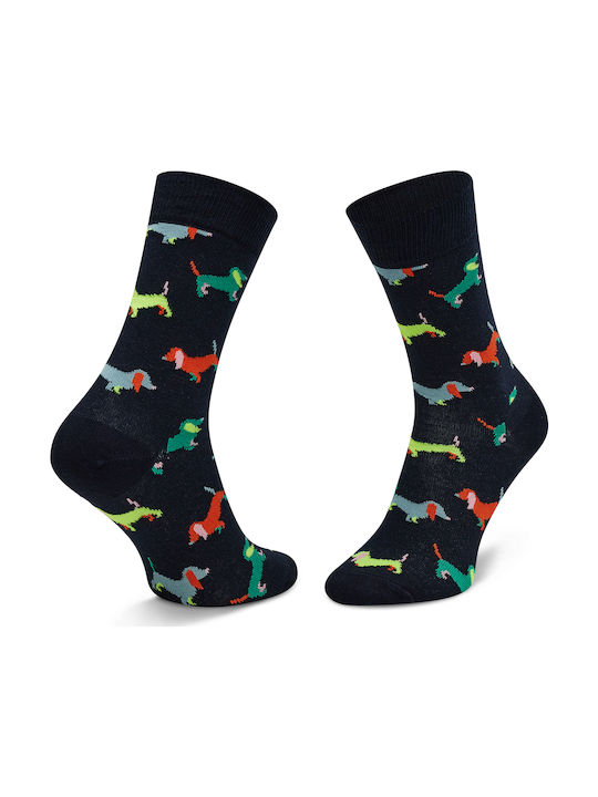 Happy Socks Unisex Κάλτσες με Σχέδια Μαύρες