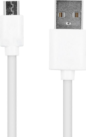 Lamtech Φορτιστής με Θύρα USB-A και Καλώδιο micro USB 18W Quick Charge 3.0 Λευκός (LAM021974)