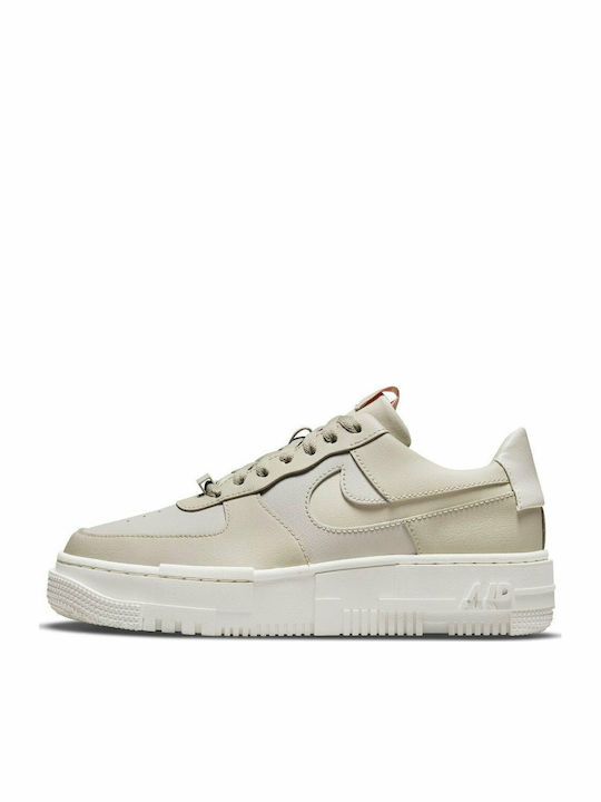 Air Force 1 Flatforms Sneakers Light Stone / Summit White / Pale Coral / Light Bone