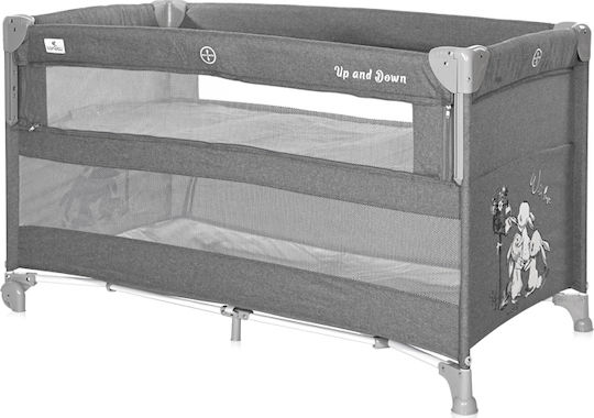 Lorelli Up & Down Rabbits Loc de joacă 2 Nivele cu Saltea Gri 125x65cm