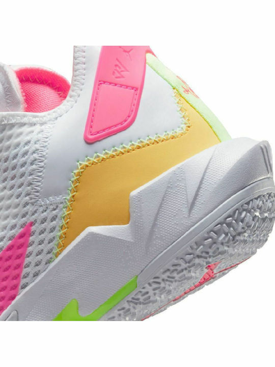 Why Not Zer0.4 Χαμηλά Μπασκετικά Παπούτσια White / Citron Pulse / Hyper Pink / Lime Glow