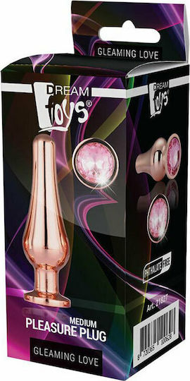 Dream Toys Gleaming Love Rose Gold Pleasure Plug Πρωκτική Σφήνα Medium Ροζ 11cm