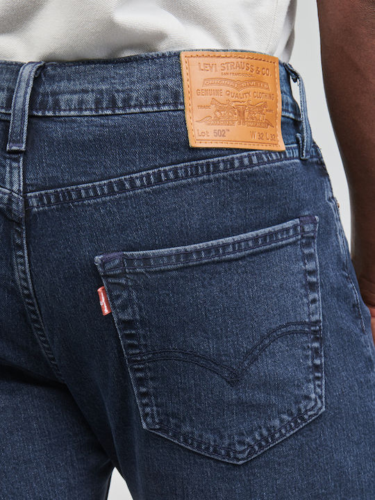 502 Men's Cropped Jeans Pants with Regular Straight Fit Navy Blue