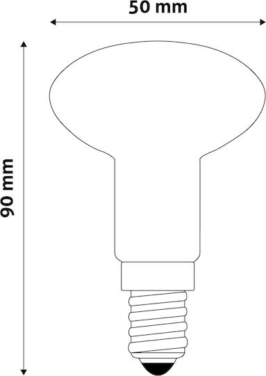 Avide ABLFR50WW-4W Λάμπα LED 4W 90mm για Ντουί E14 και Σχήμα R50 Θερμό Λευκό 390lm