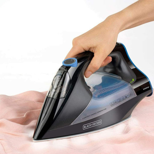 Black & Decker BXIR2401E Σίδερο Ατμού 2400W με Κεραμική Πλάκα και Συνεχόμενη Παροχή Ατμού 45gr/min