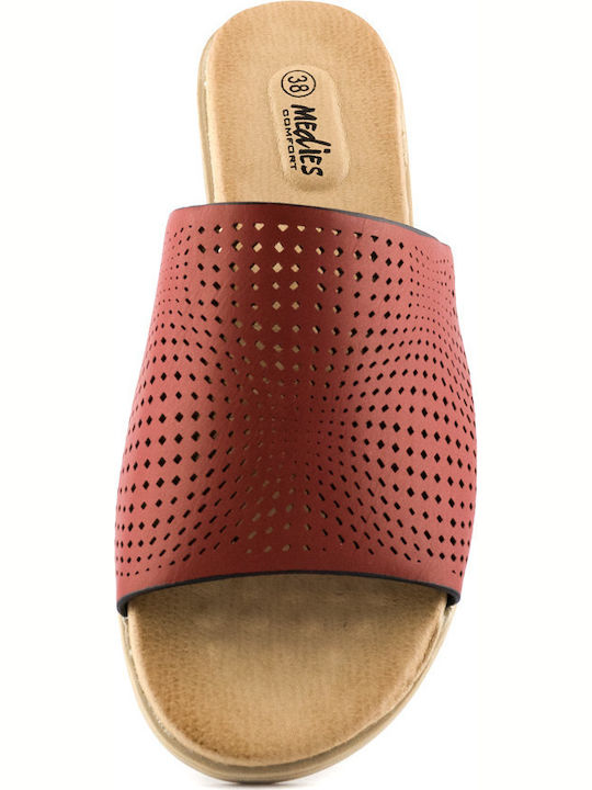76196-7 Women's Flat Sandals in Red Color