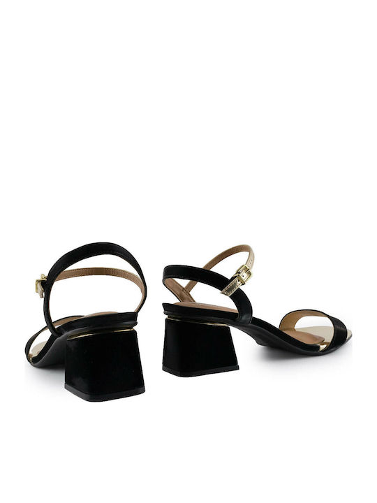 6428-101 Sandalen Black/Gold
