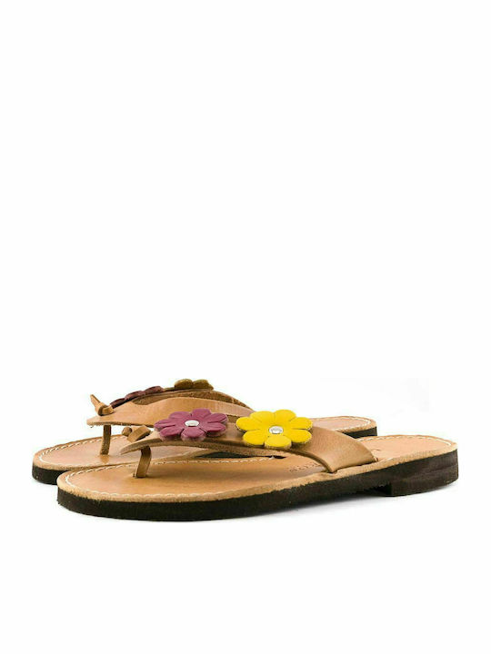 Kouros Kids' Flip Flops Beige