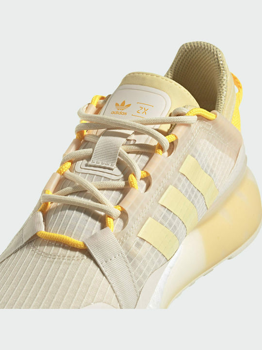 ZX 2K Boost Pure Sneakers Wonder White / Orange Tint / Solar Gold