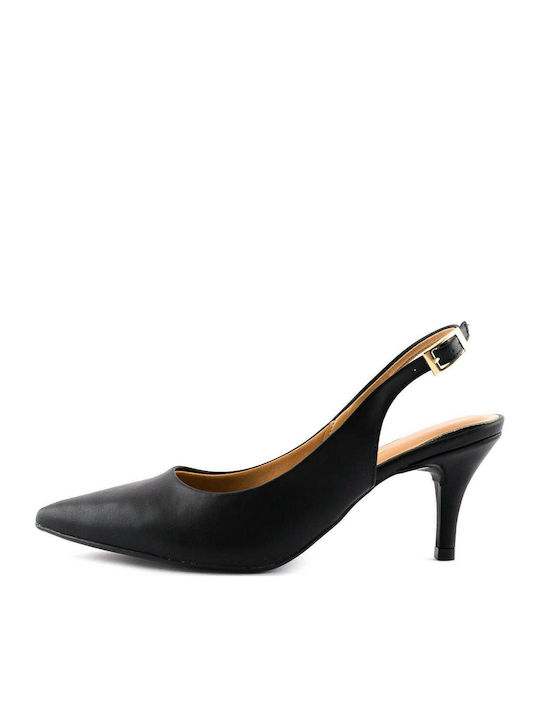 Vizzano Pointed Toe Stiletto Black High Heels 1185-700 1185.700