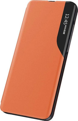 Hurtel Eco Leather View Book Δερματίνης Πορτοκαλί (Galaxy A72)