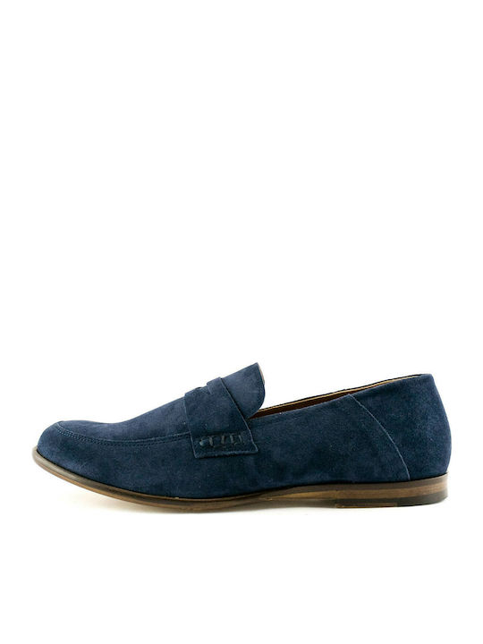 Romeo Gigli 538 Men's Suede Loafers Blue