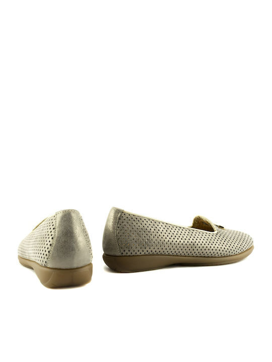 1238 Mocasini dama în culoarea Auriu E-3288