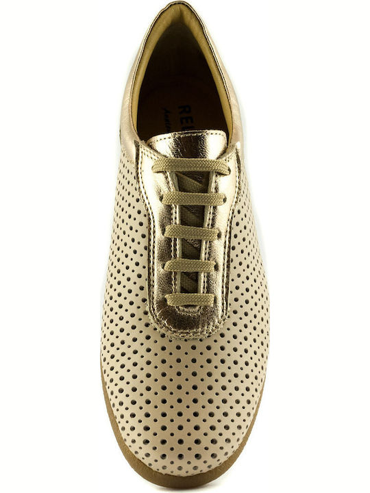 Women's Leather Oxford Shoes Beige