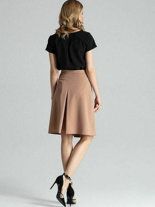 Figl M667 High Waist Midi Skirt in Brown color 132470