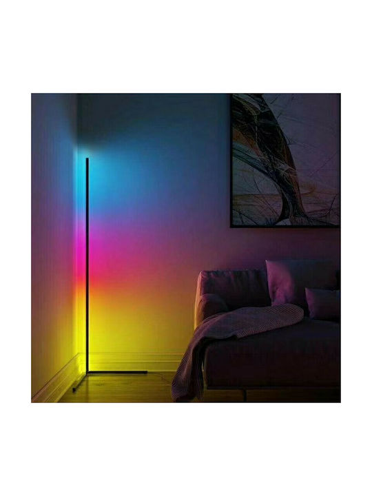 LED Floor Lamp H156.2cm. with RGB Light Black